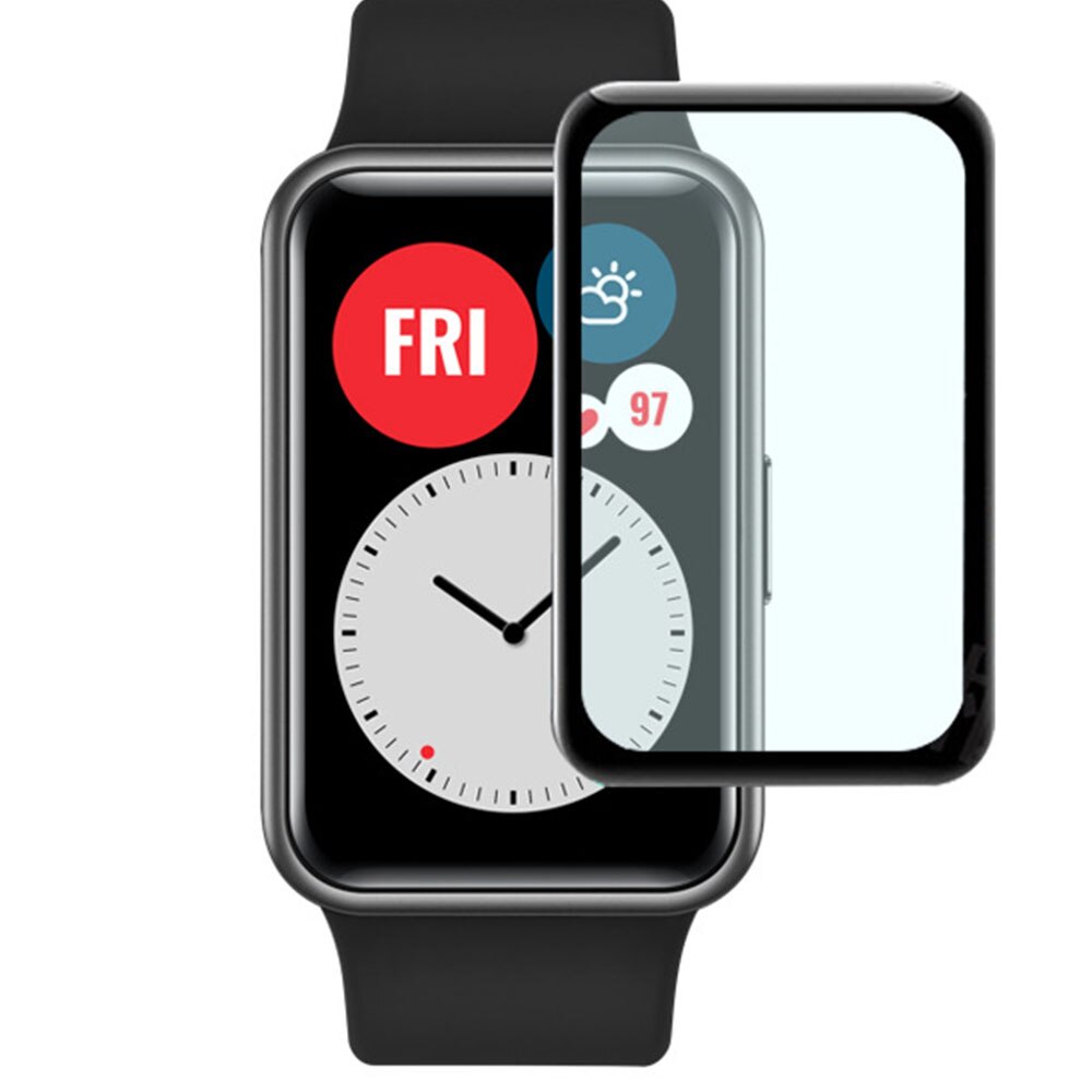 適用於華爲fit手錶保護膜Huawei Watch Fit 全屏保護貼曲鋼化膜