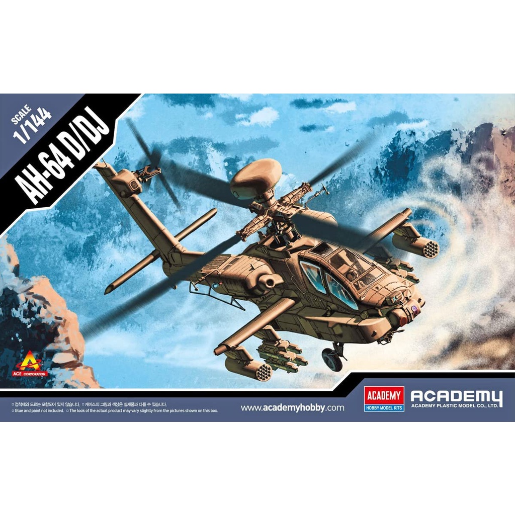 Academy 愛德美 1/144 AH-64D/DJ 阿帕契直昇機 組裝模型