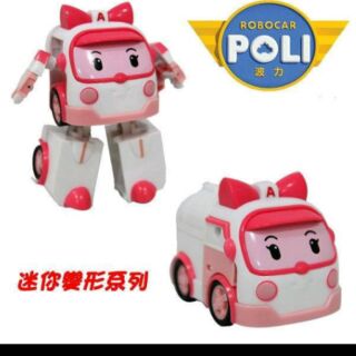 韓國 Robocar POLI 迷你變形 救援小英雄 (變形車系列) - 變形安寶/可愛造型/可變形
