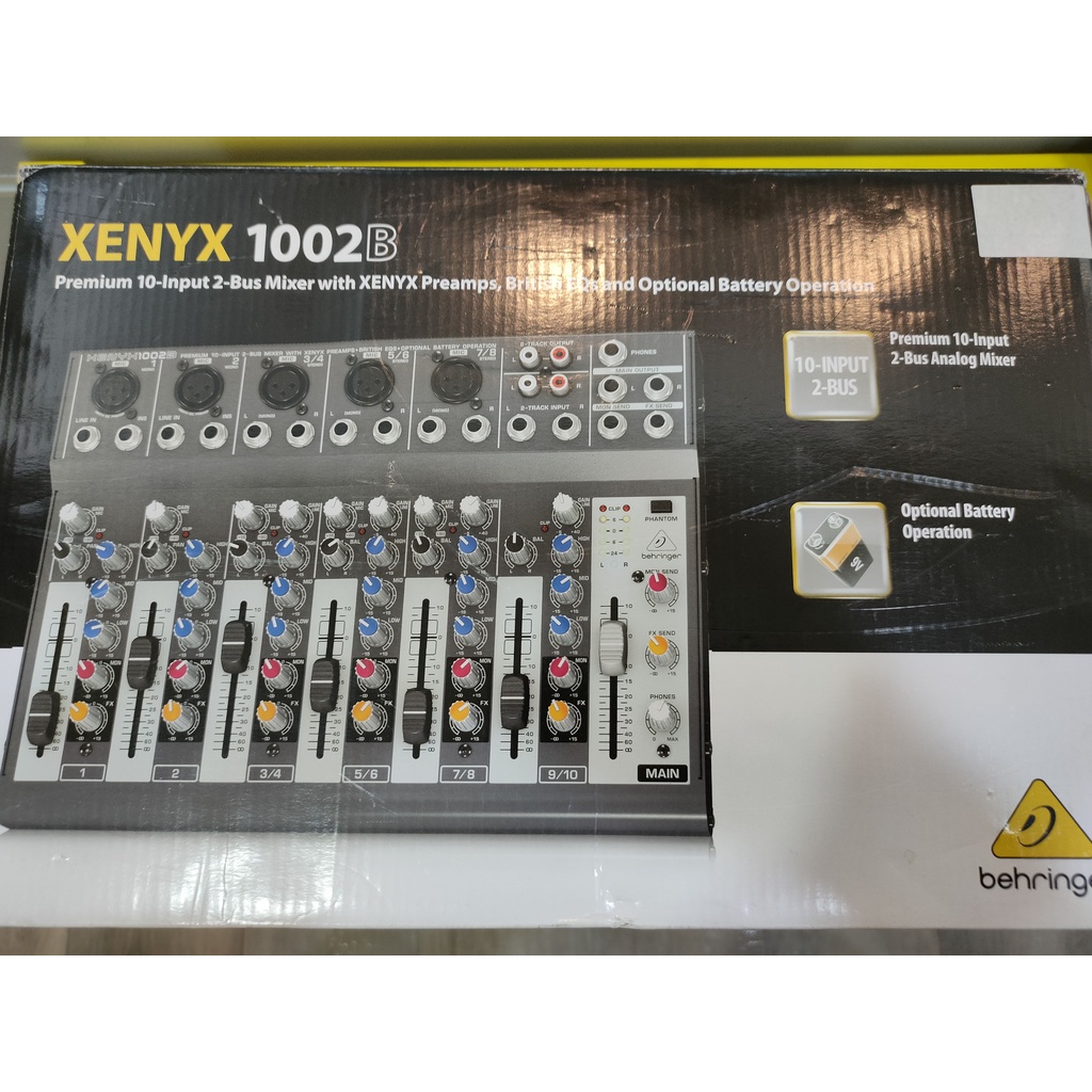 Behringer 耳朵牌 XENYX 1002B 混音器 MIXER 10軌 可用電池 戶外可用