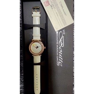 【BOUTTE 】 丹麥製精品女石英腕錶 熱情森巴嘉年華系列  鸚鵡款 白 手錶 送禮自用兩相宜 母親節禮物