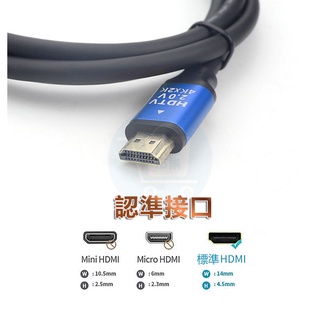 4K高品質無損4K影音傳輸線【 HDMI 2.0版】支援3D環繞 支援PS4 PS5 電腦筆電 SWITCH