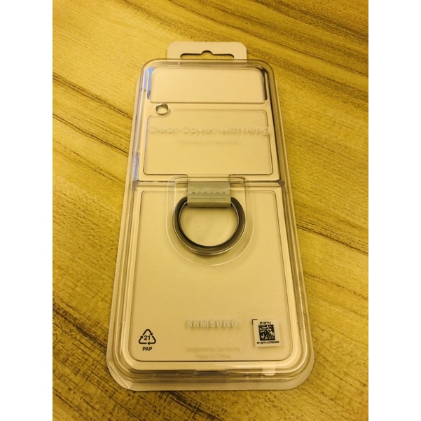 (全新未拆封) Samsung三星 原廠Galaxy Z Flip3透明保護殼(附指環扣)