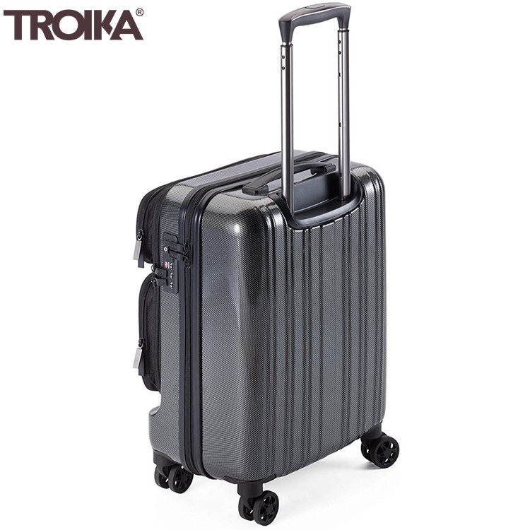 找東西@德國TROIKA出差18.5吋行李箱LUG02/CB隨身登機箱(TSA海關鎖;飛機輪)硬殼手提旅行箱行李篋鞋包箱