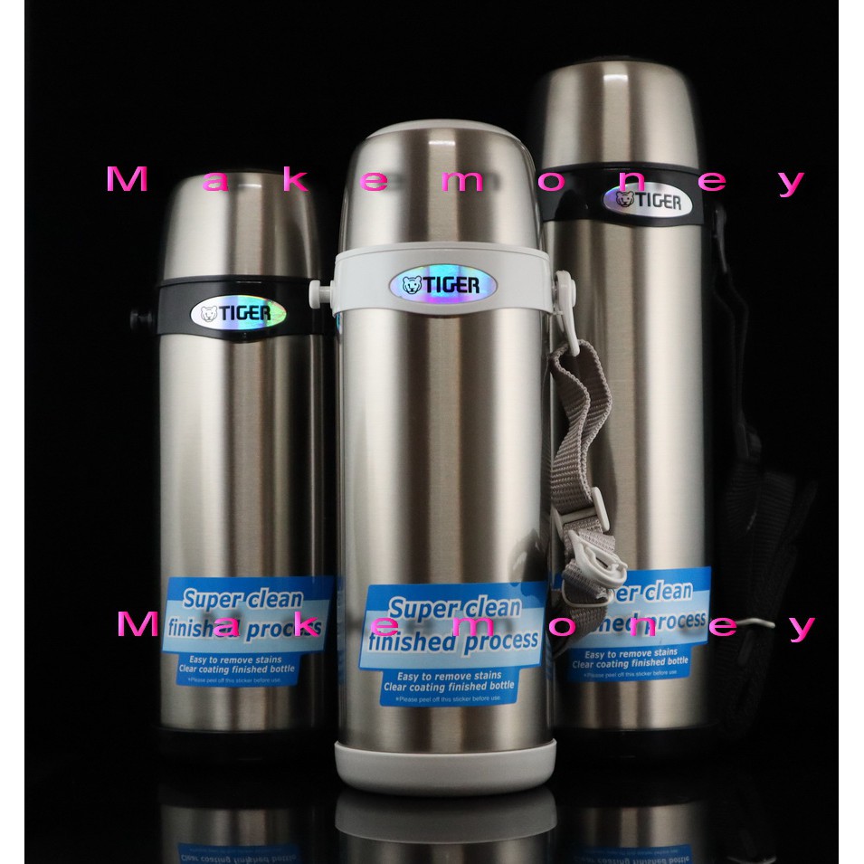 TIGER虎牌 MBI-A080 MBI-A100 不鏽鋼保溫 保冷瓶 800ML/1000ml 背帶式水壺 黑色/米白