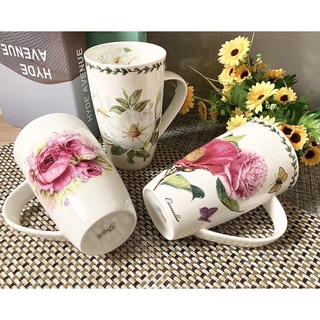 花系列 - 寬把大杯／居家／辦公室／骨瓷杯／馬克杯／咖啡杯／花茶杯／下午茶／歐風／鄉村／送禮／禮品／食用級