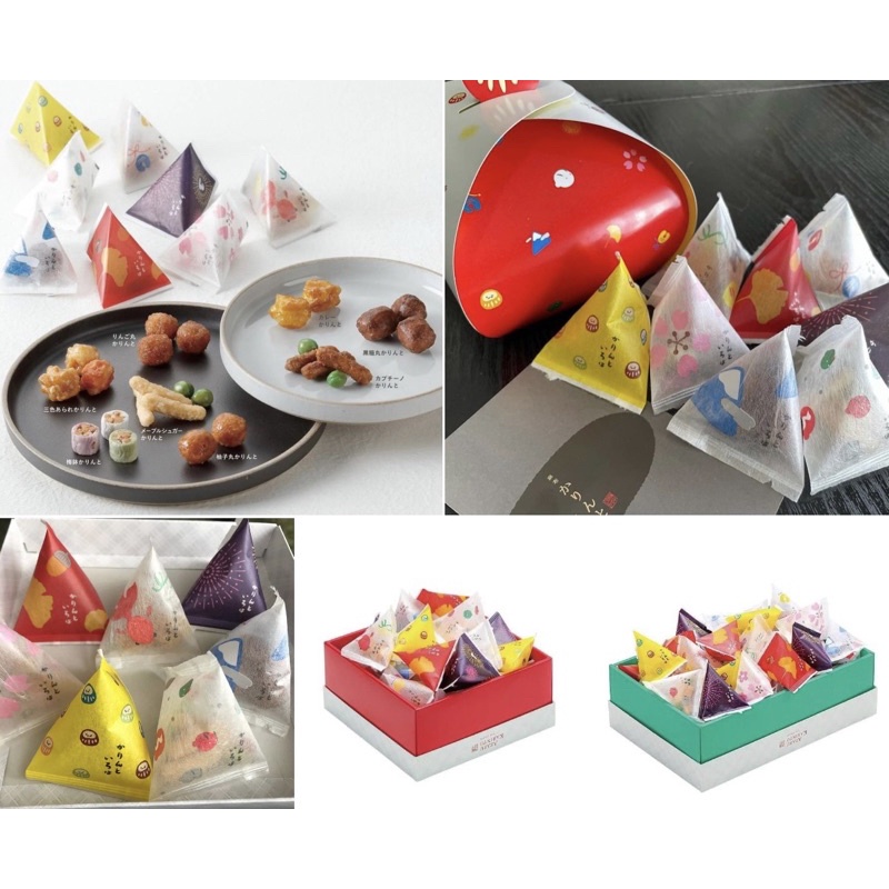 預購 日本麻布十番花林糖和風三角包禮盒