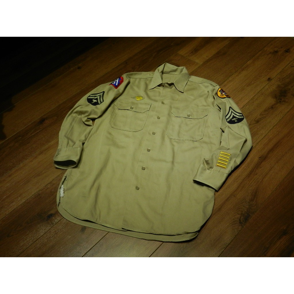 美軍公發 二戰 韓戰  制服卡其襯衫 長袖