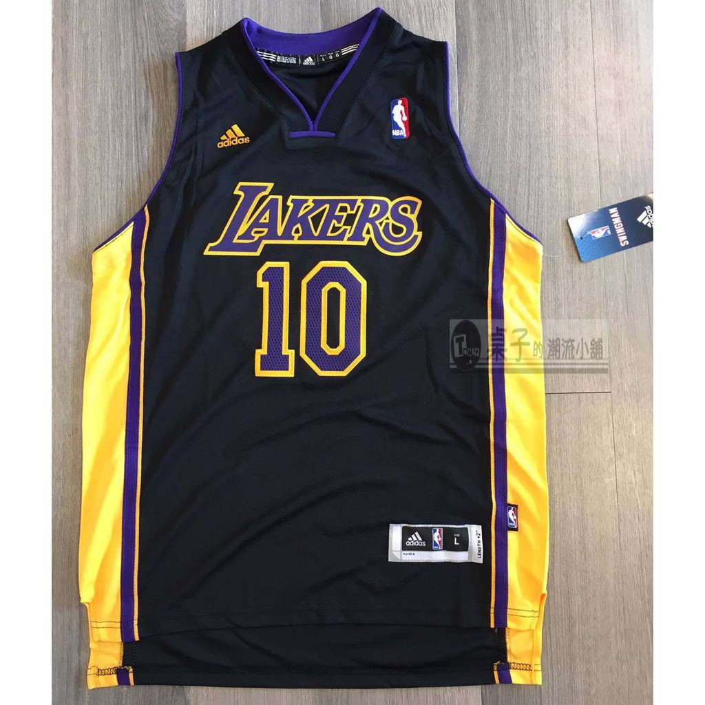 Adidas 正版美品 青年版 NBA LAKERS 10號 Steve Nash 好萊塢之夜球衣 YXL YL