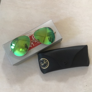 正品 RAY BAN太陽眼鏡 (金-綠水銀) #RB3025 11219-62mm