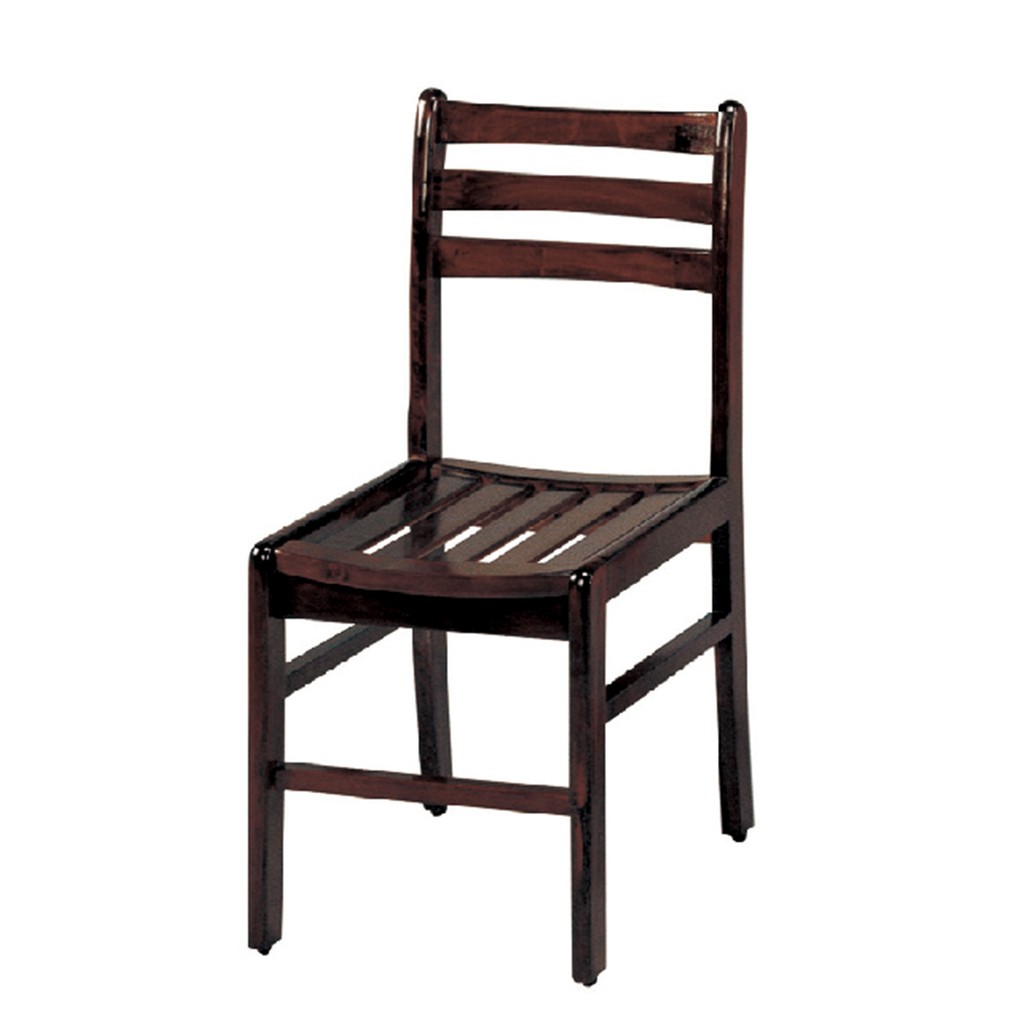 【上丞家具】台中免運 781-2三橫椅 餐椅 排骨板椅 紳士椅 餐椅 木質餐椅 休閒椅 造型椅 洽談椅 胡桃色餐椅