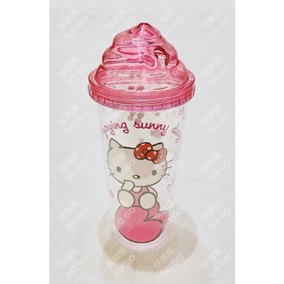 現貨 全新㊣Hello Kitty 凱蒂貓 冰淇淋杯 (🈚️吸管&外盒) 380ml 隨手杯 造型隨行杯 冷飲杯 環保杯
