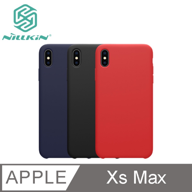 NILLKIN Apple iPhone Xs Max 感系列液態矽膠殼黑色