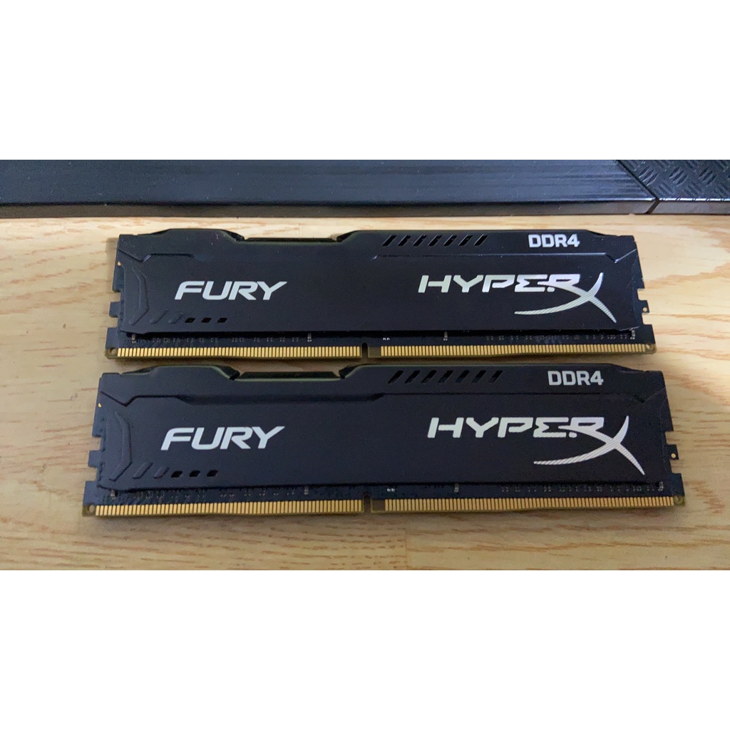 二手 金士頓 記憶體 Kingston HyperX Fury DDR4 2400 16G  兩條共32G有折扣
