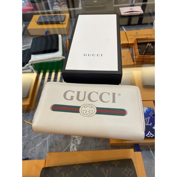 鹿晉歐美精品🦌 Gucci 古馳 白色腰帶款長夾