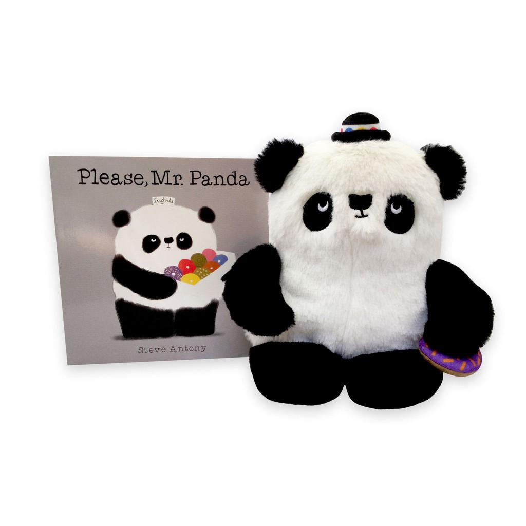 [曼選]  Mr. Panda 貓熊先生 繪本偶 故事偶 玩偶 娃娃 正版 繪本 周邊 &lt;發票&gt; &lt;現貨&gt;