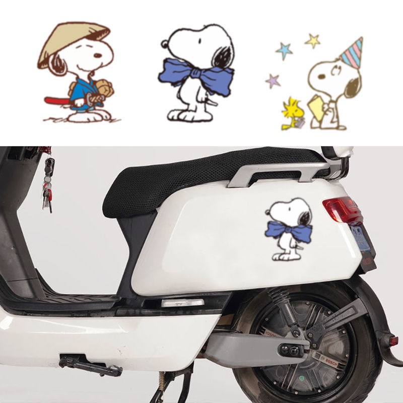 台湾现货 爆款/史努比小龜王電動摩托車貼紙車門劃痕裝飾貼小牛雅迪個性拉花貼紙