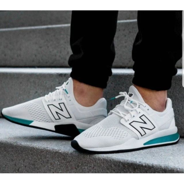 NEW BALANCE 247 Ms247tw 白湖水綠色輕量盧廣仲復古休閒復古慢跑鞋| 蝦皮購物