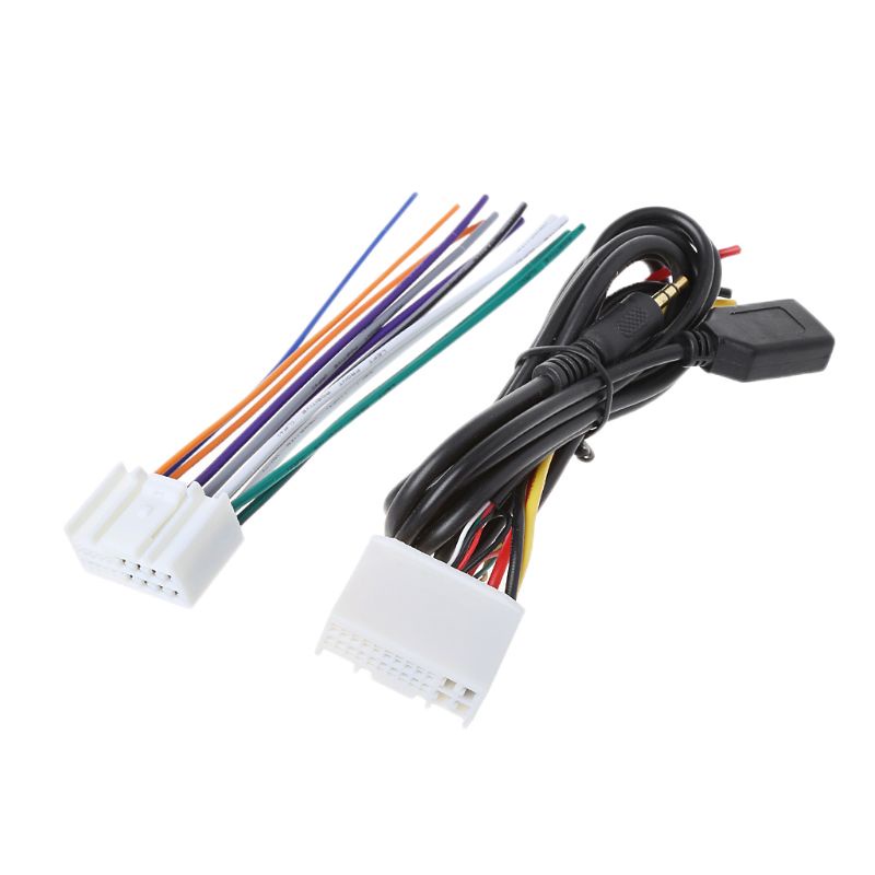 Edb* 汽車線束適配器立體聲收音機電源連接器,用於無線電線束立體聲收音機電源連接器,帶 USB AUX P