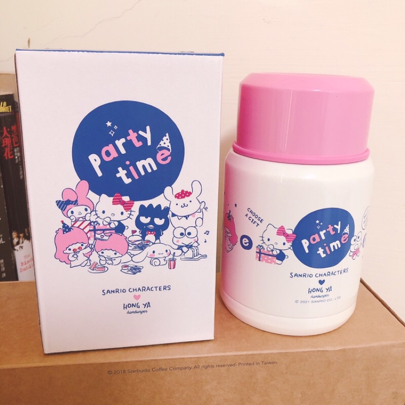 （現貨，當天寄出）弘爺漢堡 x 三麗鷗 聯名款 Sanrio Kitty 悶燒罐 / 保溫瓶（含湯匙) 500ml
