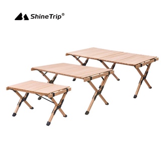 臺灣現貨【6點伴好物市集】ShineTrip山趣 櫸木蛋捲桌 露營餐桌椅 折疊桌 實木桌 露營桌 露營美學 戶外 野炊