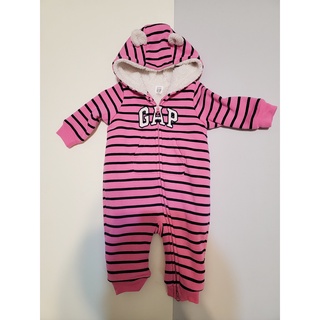 【二手】 Baby GAP Striped Baby & Toddler Coats 條紋保暖 連身衣裝