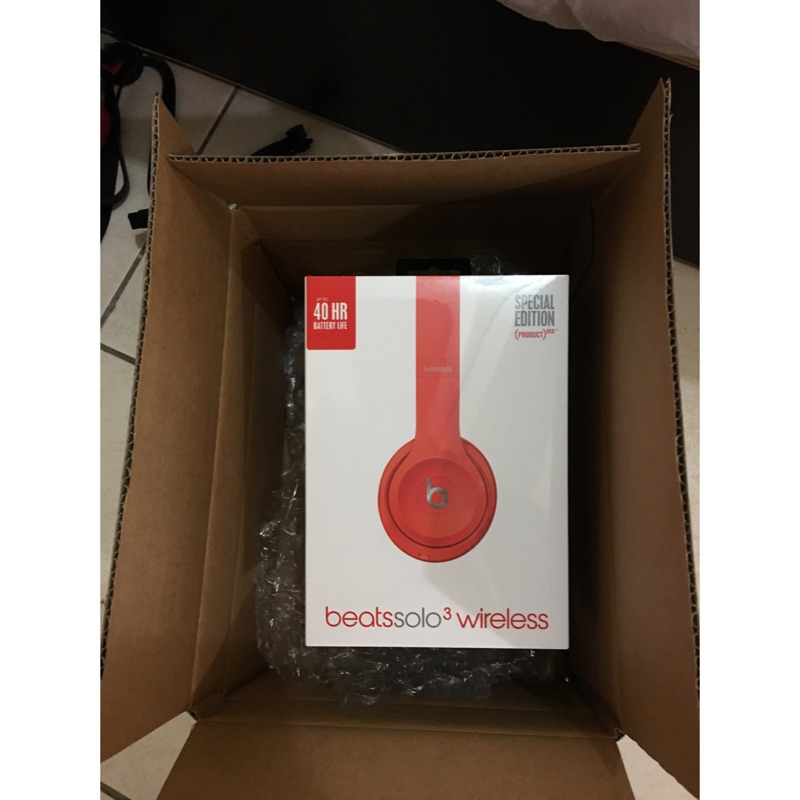Beats solo3 wireless 藍芽 無線 頭戴式 耳機 紅 Apple W1晶片