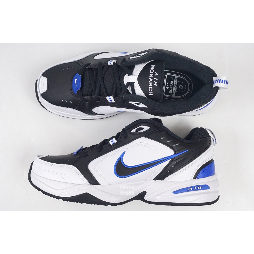 胖達）NIKE AIR MONARCH IV 復古 老爹鞋 運動鞋 415445-002 白黑藍