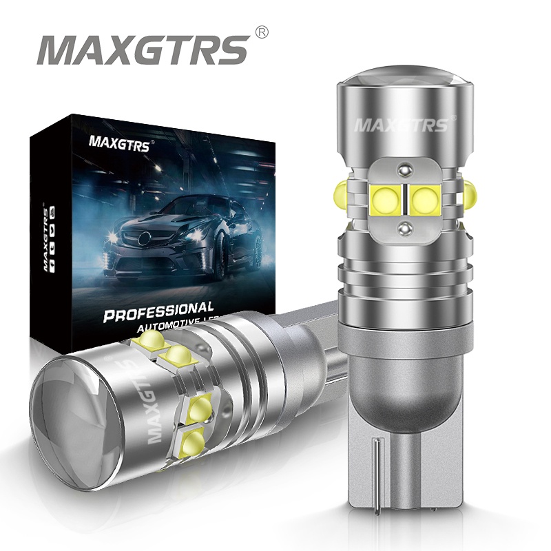 Maxgtrs 2x W5W T10 XBD LED 燈泡 Canbus OBC 無錯誤 LED 芯片 LED 倒車燈