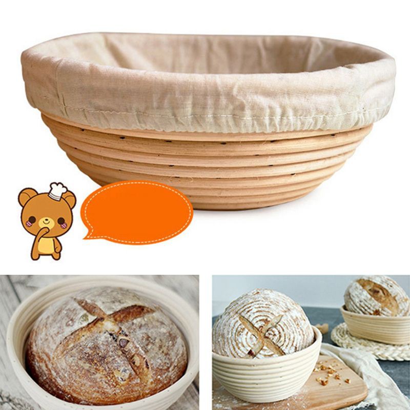 常春藤發酵藤籃烘焙用具圓形麵包籃布套
