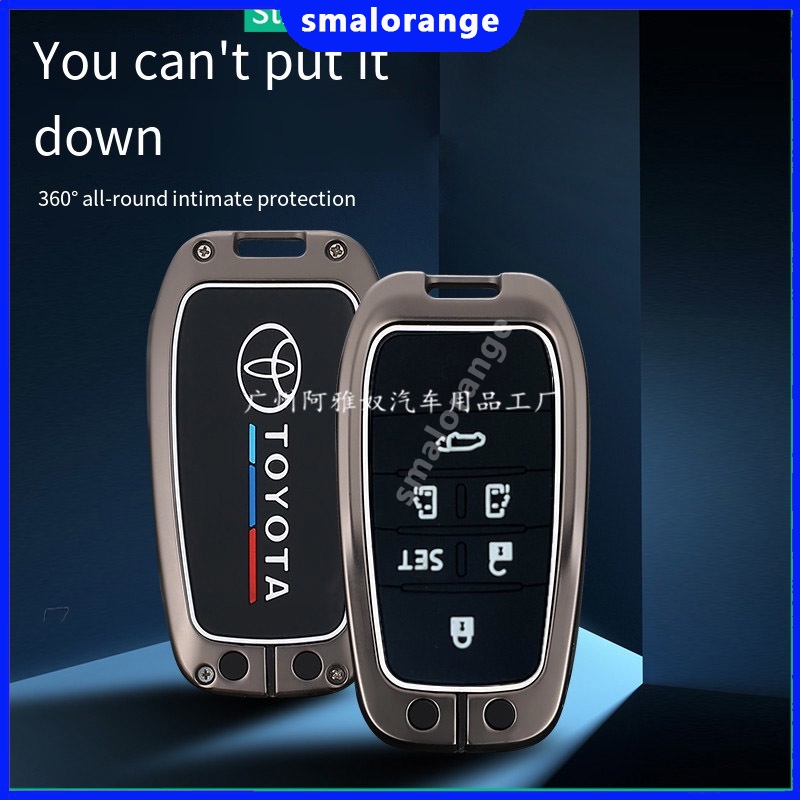 Sma 鋅合金汽車鑰匙包適用於豐田 Vellfire Alphard 30 系列 Previa Tarago 6 按鈕智