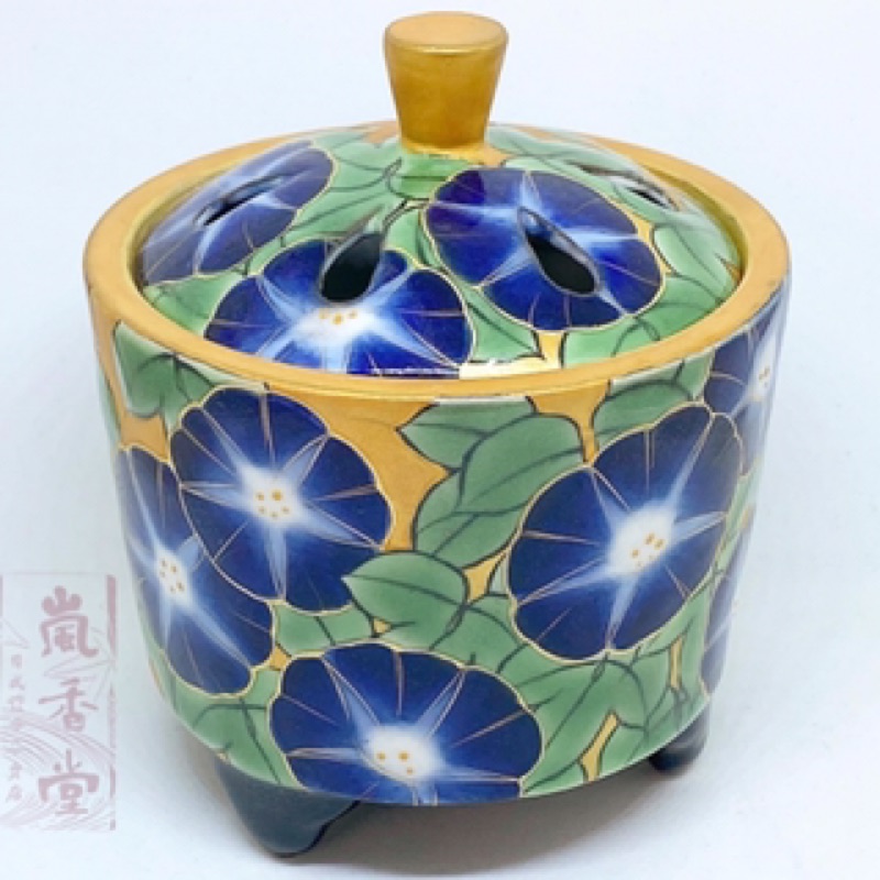 香緣小舖 京都清水燒 真夏朝顏香爐 日本京都窯元 陶葊 手工燒繪獨一無二 Handmade In Japa 蝦皮購物