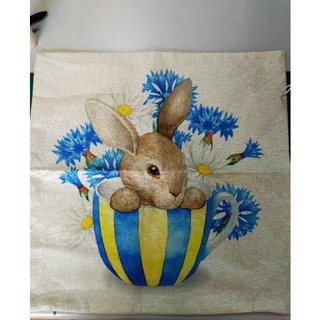 油畫復古古著風兔子 兔兔 花瓶 大收納袋 包中包 衣物分類