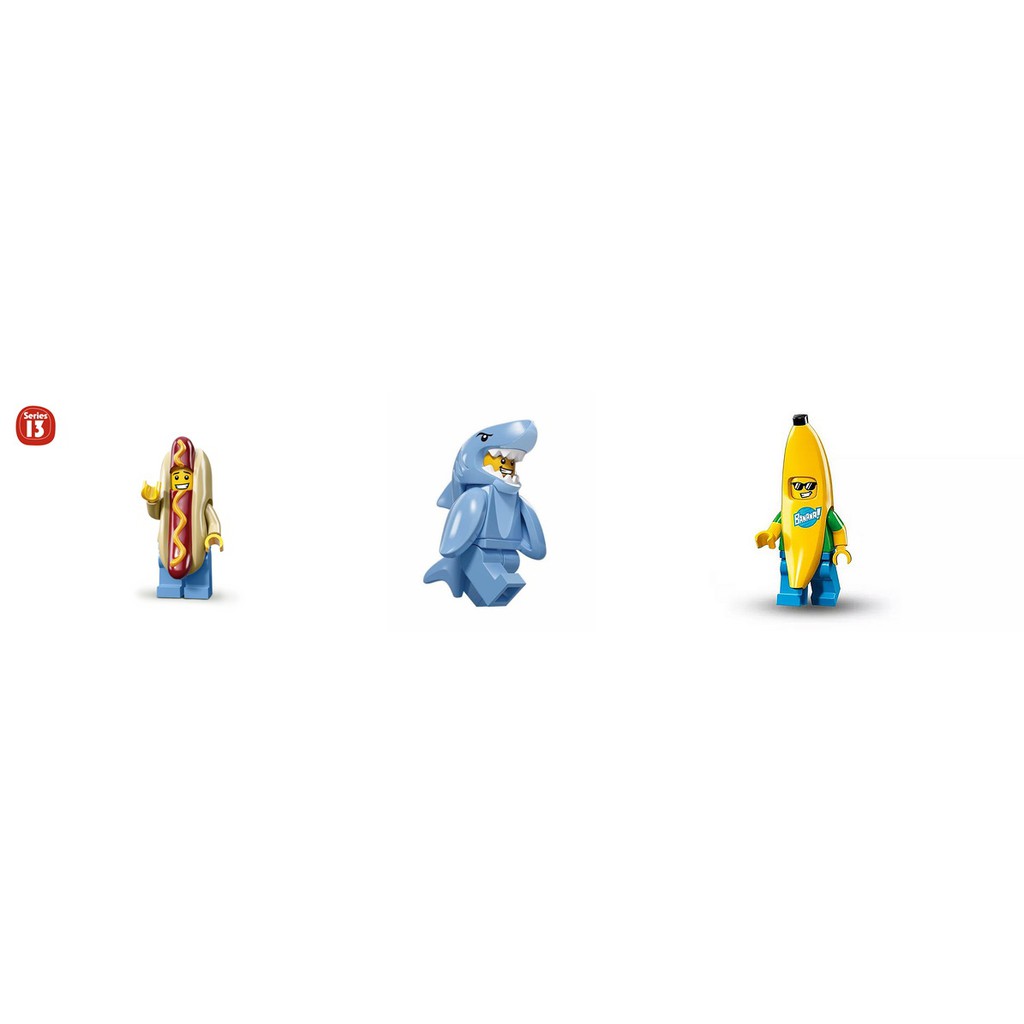全新 LEGO 樂高 人偶包 香蕉人 鯊魚人 熱狗人 三隻一套