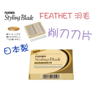☆有發票☆【日本製】FEATHER 日本羽毛 削刀刀片【10片/盒】羽毛不鏽鋼刀片 削刀替換刀片 修容刀片 削髮刀片