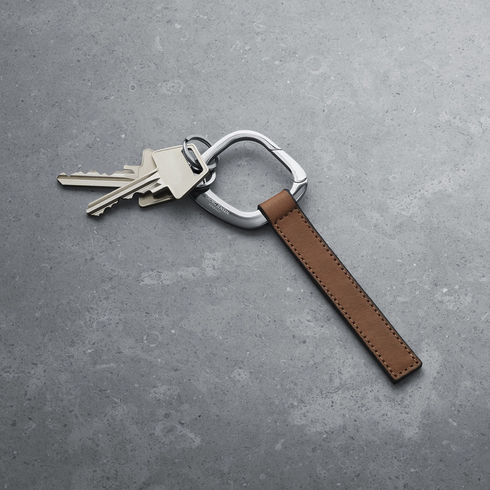 丹麥 Georg Jensen 喬治傑生 SQUARE 鑰匙圈 Leather Keyring 喬治傑生 方形皮繩鑰匙圈