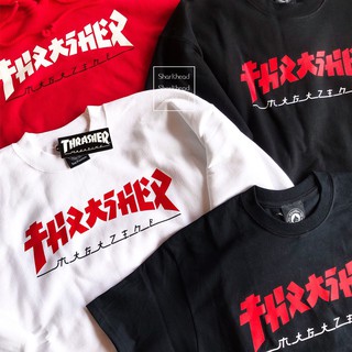 【Sharkhead】現貨 Thrasher Godzilla 短袖 帽t 大學t 黑 白 紅 日文 哥吉拉 日字 火焰