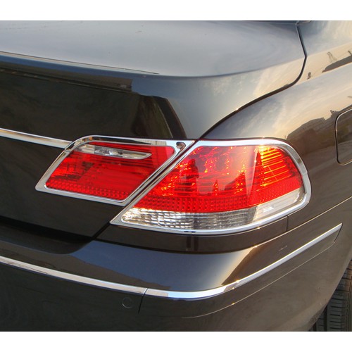 圓夢工廠 BMW E66 05~09 760li 730d 750i 730ld 改裝鍍鉻銀車燈框飾貼 後燈框 尾燈框