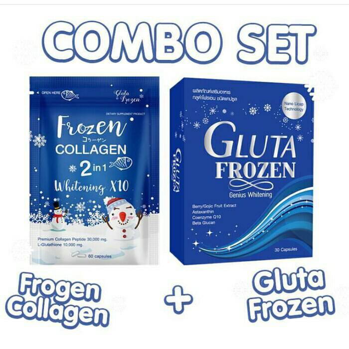 Paket Set Gluta Collagen Frozen Vitamin Tubuh Pemutih Kulit