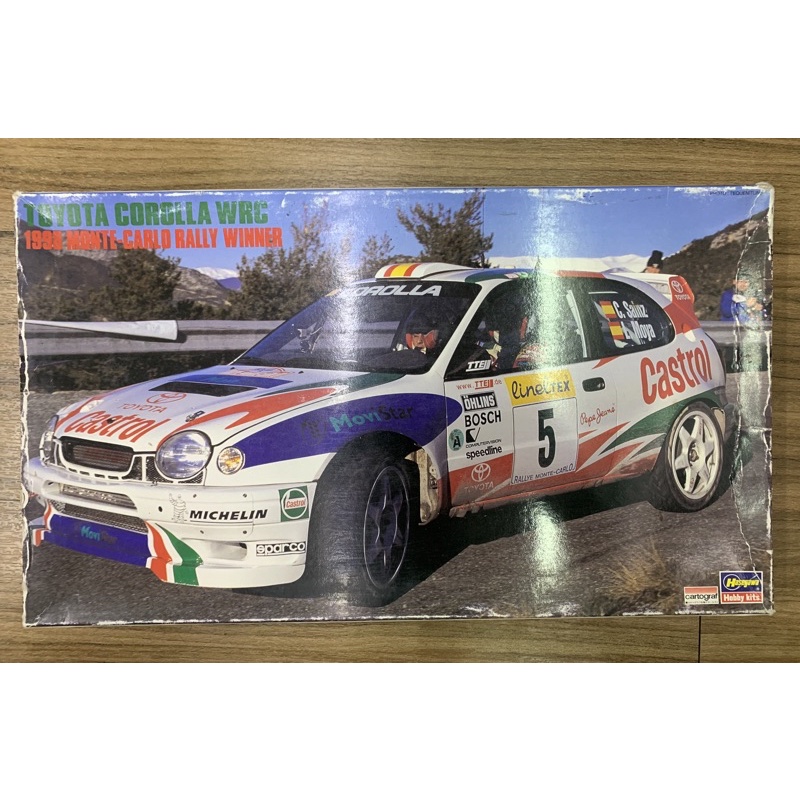 特價盒損 長谷川 1/24 CR-123 TOYOYA 豐田 COROLLA WRC 1998 蒙特卡羅站 塑膠組裝模型