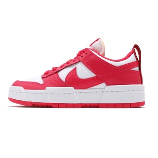 Nike Dunk Low Disrupt "Siren Red" 女 紅白 解構 皮革 休閒鞋 CK6654-601