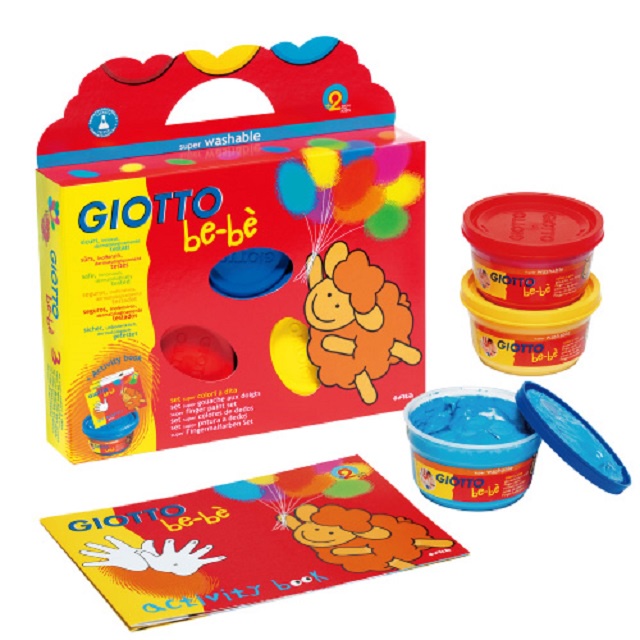 【義大利 GIOTTO】幼兒手指膏歡樂組 無毒 /童趣生活館總代理 台灣現貨