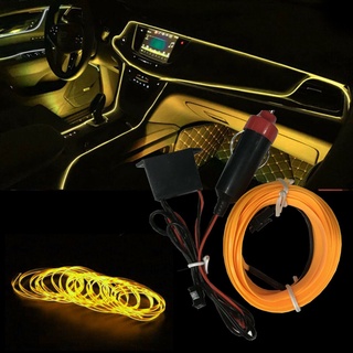 黃色 5米 12V LED 汽車氣氛燈 室內 冷光條 氛圍燈 裝飾氣氛燈 燈條 可彎曲