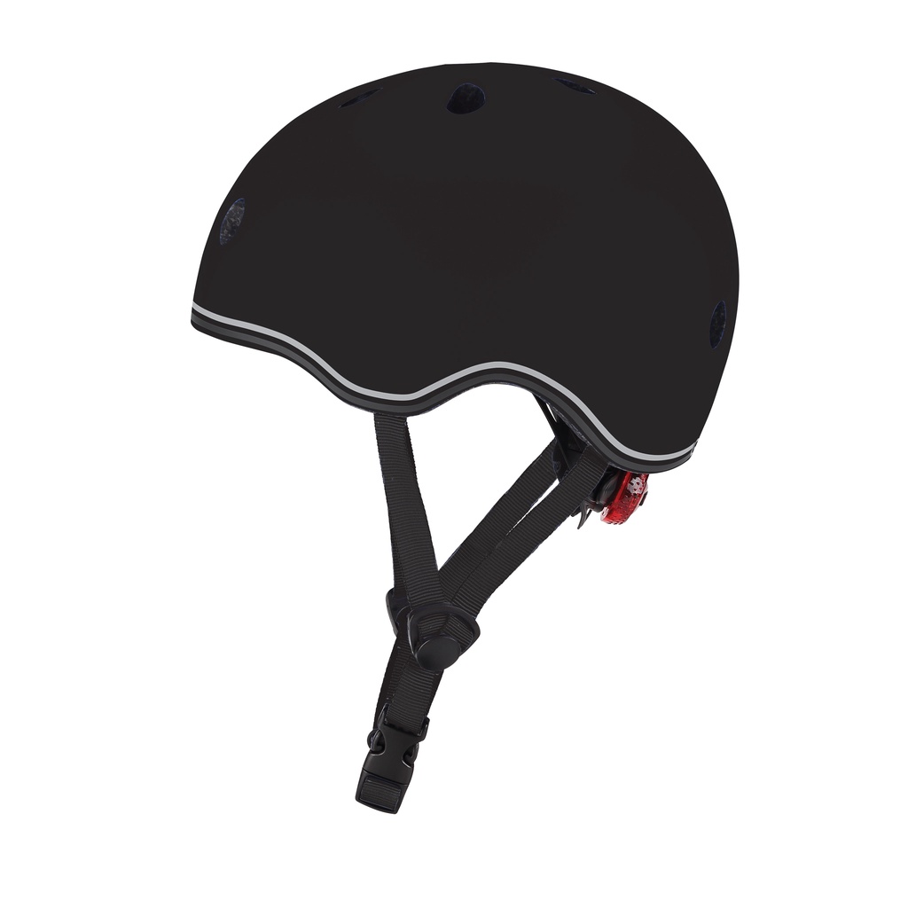 法國 GLOBBER XXS安全帽 -黑  警示燈 大童/小童 兒童滑步車 平衡車 滑板車 自行車安全帽 素面 可調頭圍