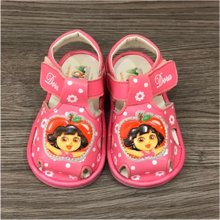 二手Dora兒童護趾涼鞋桃紅色 學步鞋 童鞋13號