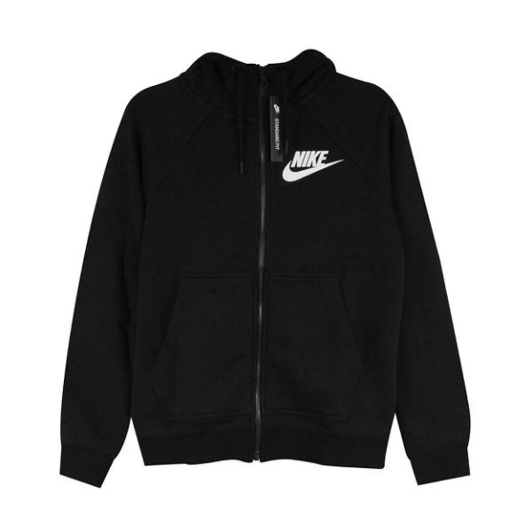 NIKE 女 AS W NSW RALLY HOODIE FZ 女款黑色連帽外套-NO.930910010