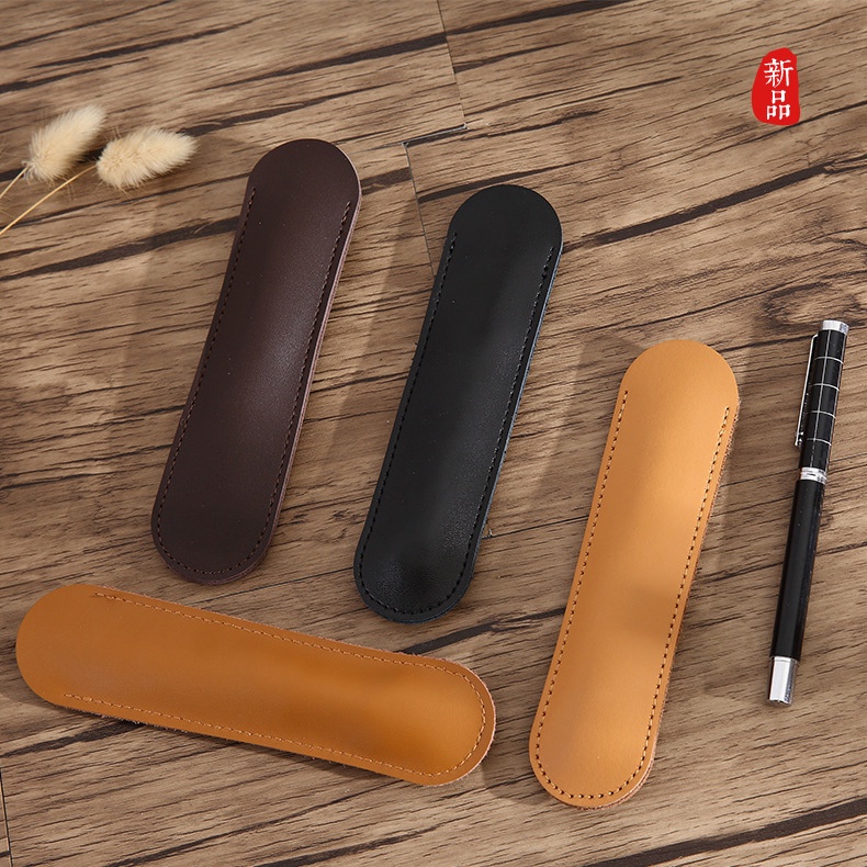 HTshop－現貨 牛皮筆套 鋼筆保護套 鋼筆套 通用 黑色筆袋 皮套 適用apple pencil筆套 蘋果二代
