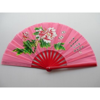 🌹手舞足蹈舞蹈用品🌹粉色竹骨牡丹太極功夫扇/武術表演扇/舞蹈扇/每支$130元
