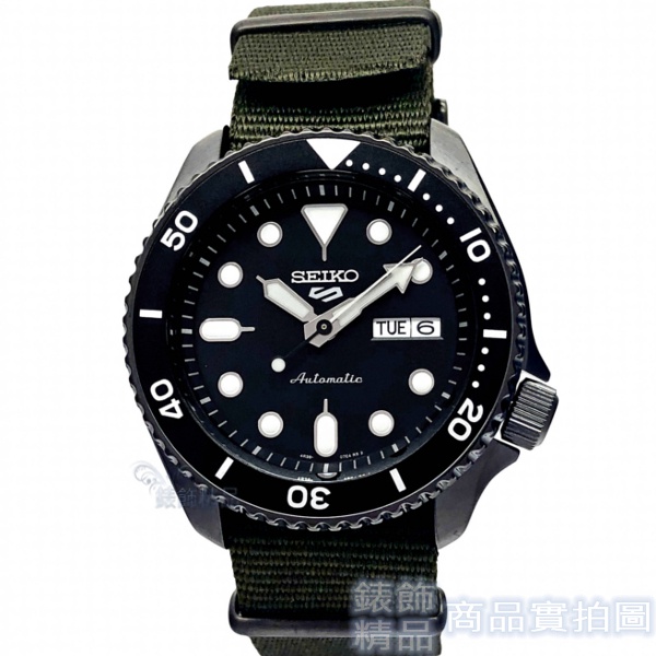 SEIKO 精工表 SRPD65K4手錶 軍綠 水鬼 夜光 手自動上鍊機械錶 帆布 男錶【錶飾精品】