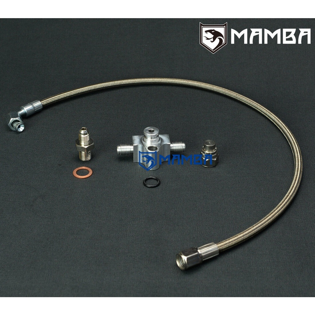 Ball bearing turbo oil feed line for BMW N54 335i 535i